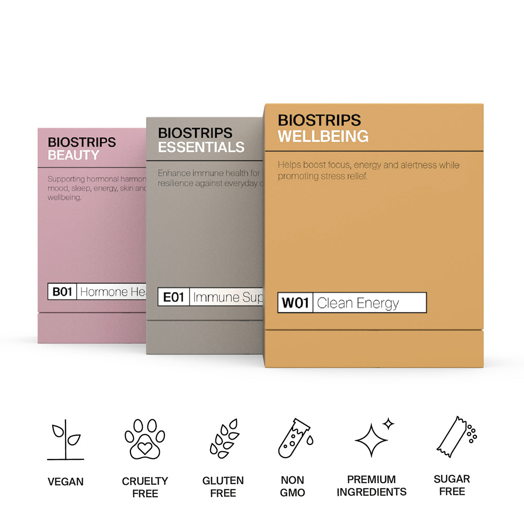 Clean Energy, Immune Support Strips, Hormone Health Strips