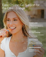 Person holding boxes of BIOSTRIPS Wellbeing dietary supplement with product features displayed.