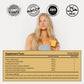 Supplement facts label for BIOSTRIPS Clean Energy strips with active ingredients listed.