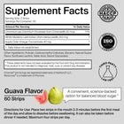 BIOSTRIPS® Glucose Support Supplement Facts with Reducose®, Chromax® chromium picolinate and apple cider vinegar