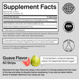 BIOSTRIPS® Glucose Support Supplement Facts with Reducose®, Chromax® chromium picolinate and apple cider vinegar